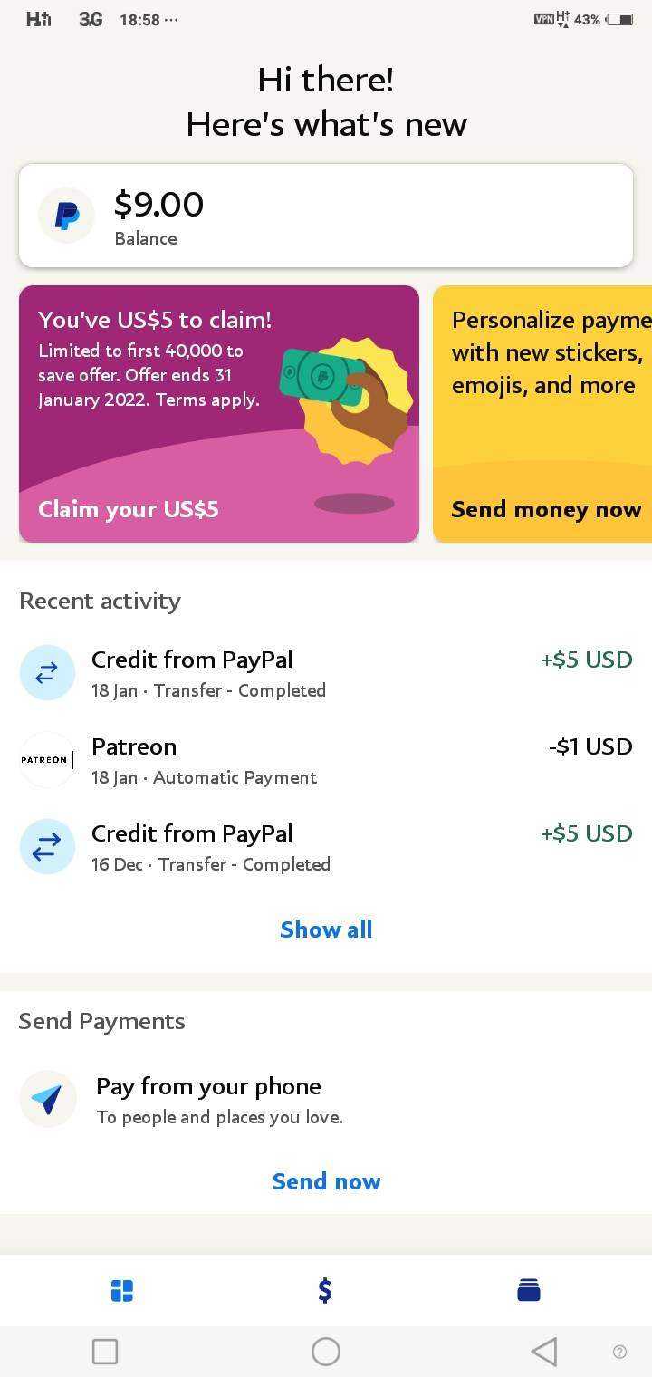 Paypal 5$